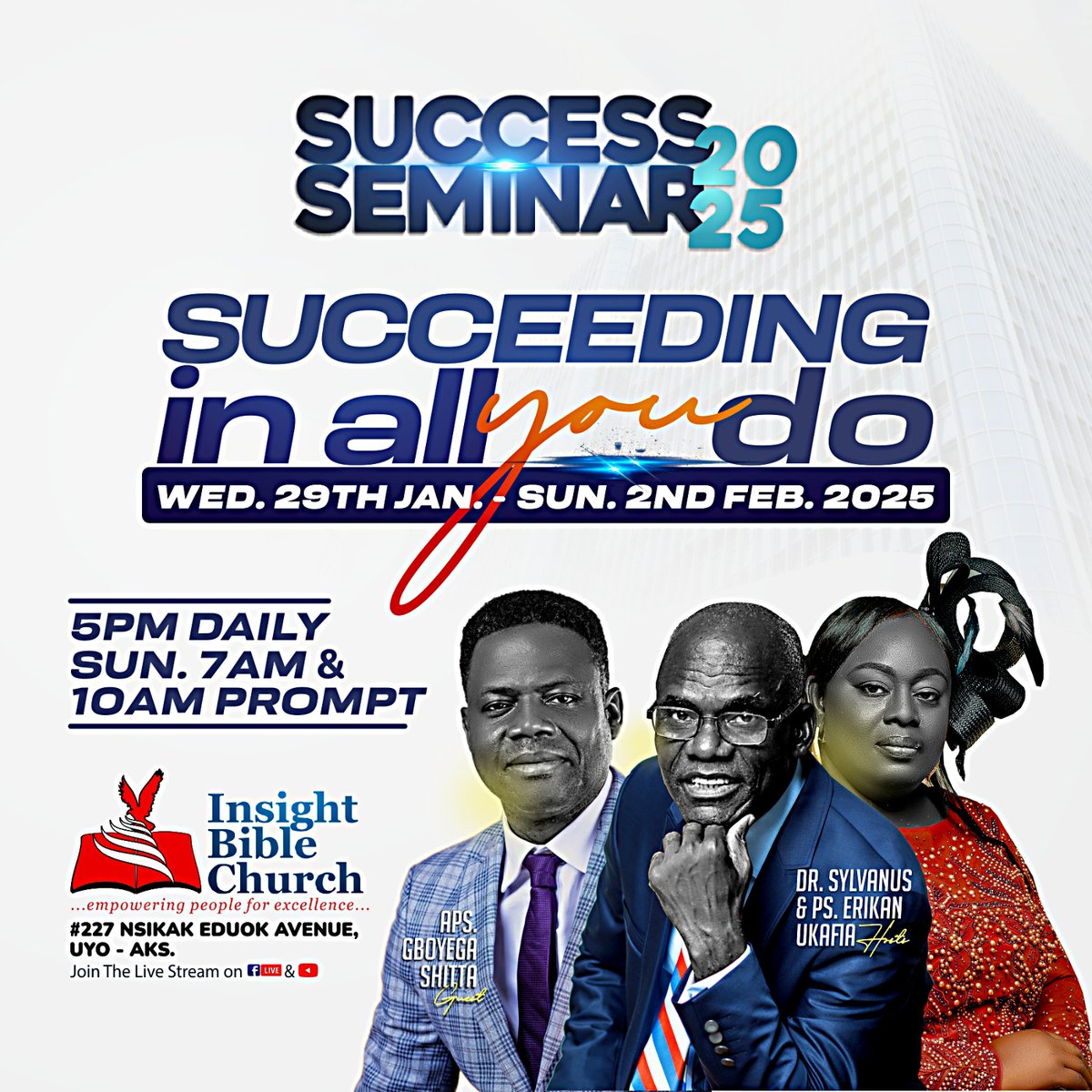 InsightBCHQ's tweet image. Success for the Believer is a function of the grace God bestows. The grace God bestows  is in line with His will, so success is designed and measured by the will of God.

Please don't miss #successseminar2025.
#InsightService #highlightseveryone