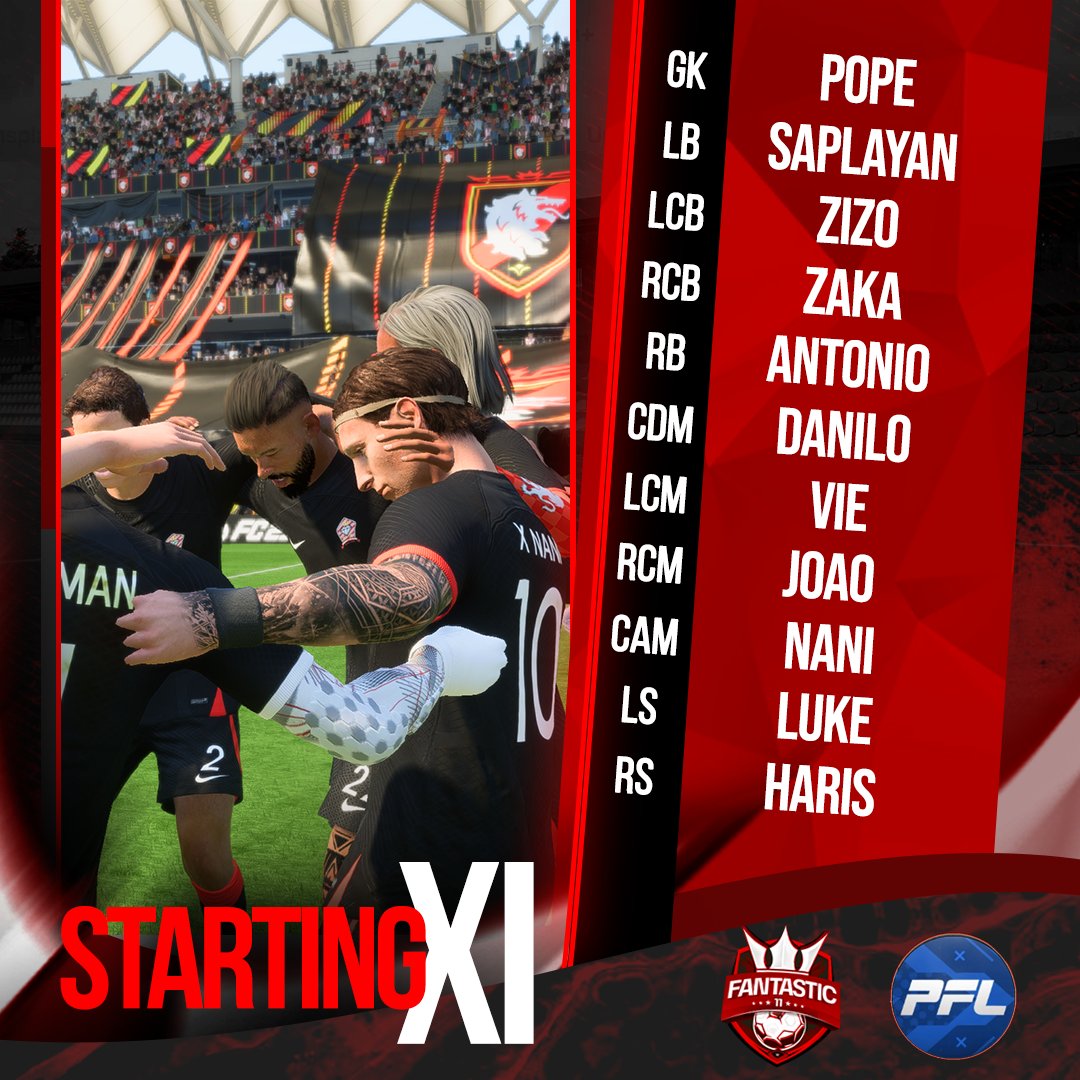 Lineup for todays <a href="/OfficialPFL_/">PFL</a> League Games !

08:20 PM v xBallers

08:40 PM v ER410

09:00 PM v La Casa