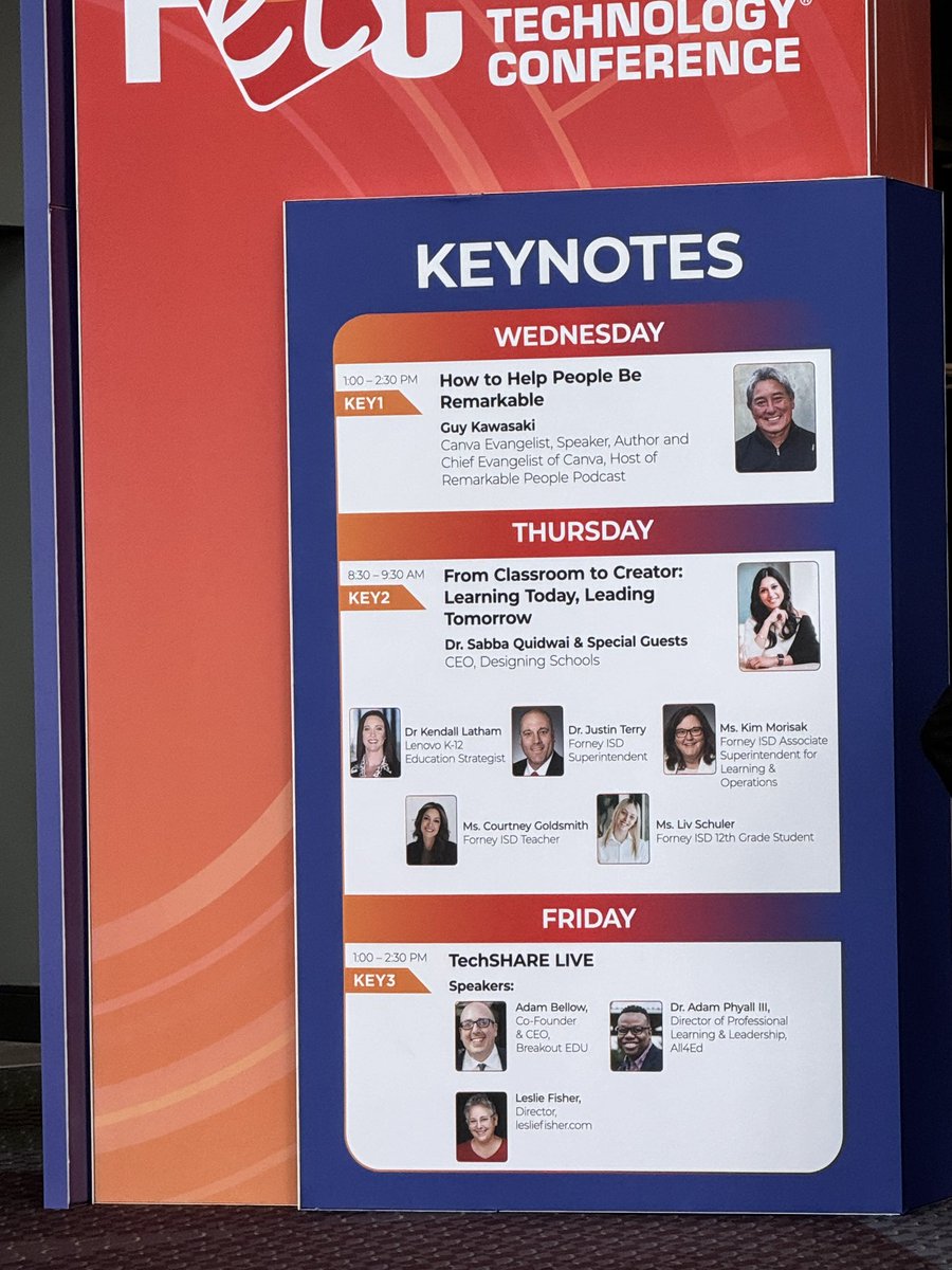 So excited for keynotes. Today it is Guy Kawasaki! #fetc25