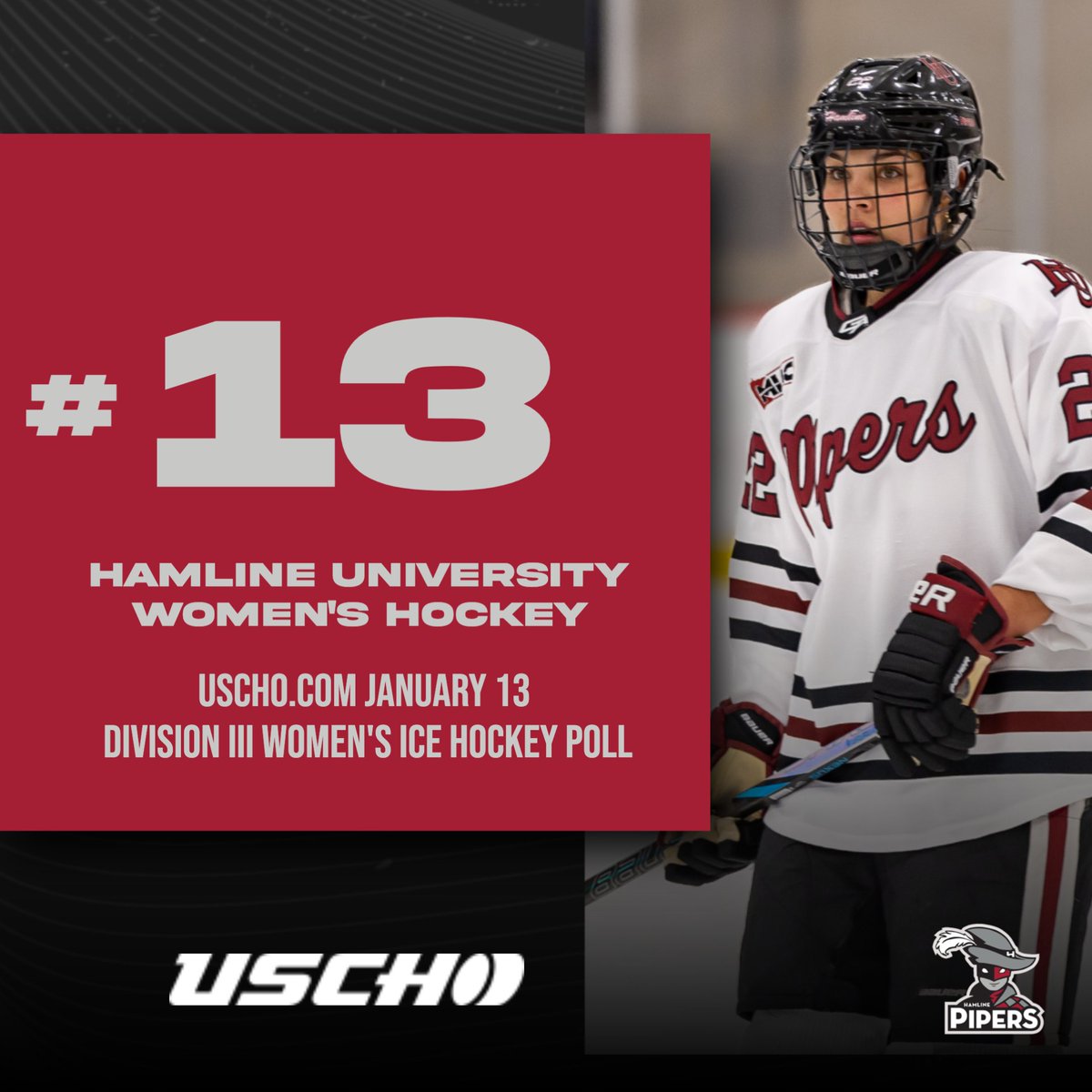 W 🏒 | ICYMI: Pipers come in tied for 13th on the January 13 USCHO Division III Women's Poll!

🔗 tinyurl.com/2zh4ujxd