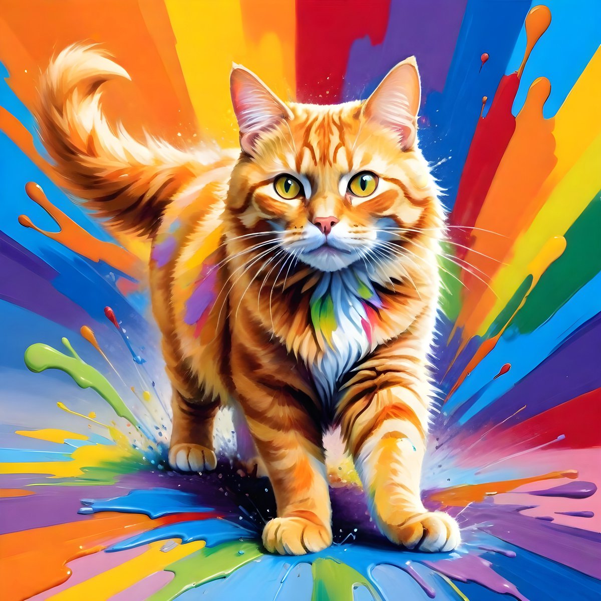BarkCanvasNFT's tweet photo. π#SplatterLegions fam!
How is your day? Me, as you have seen, I am howling... ππ
A day is left for our poll for the next #SplatteredAnimal of the week? The choice is between the #OrangeCat and the #Lioness.... a #catfight !πΈ
If you haven't already, vote on my pinned post! https://t.co/G7eH5p3nT3