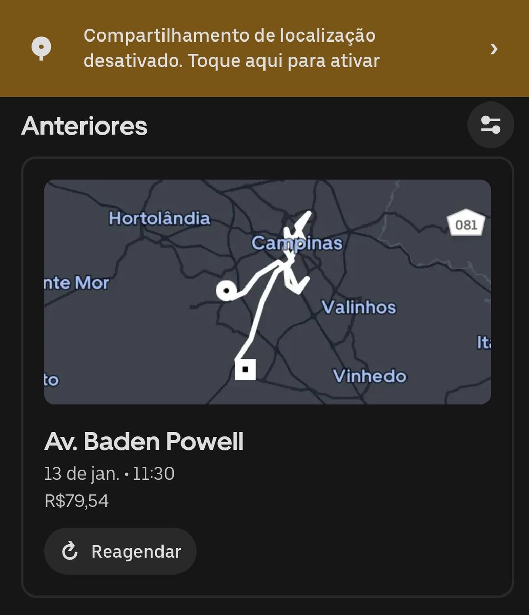 Mariafariah_'s tweet photo. @Uber_Brasil, solicitei uma corrida da minha casa, até o meu trabalho, na Av. Baden Powell, no dia 13 de janeiro, segunda feira, como está no primeiro print, hoje quarta feira fui solicitar outra viagem para mesmo endereço, e não consegui pq dizia q eu estava devendo, fui olhar https://t.co/XGh8xhzFhV
