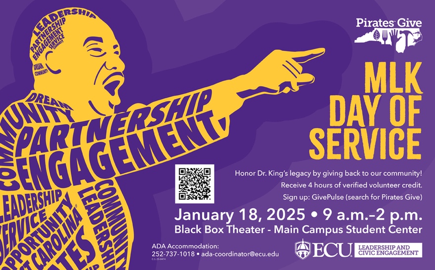 ECUNursing's tweet photo. The MLK Day of Service is the second large day of service that the Center for Leadership &amp; Civic Engagement offers throughout the year. It is an easy way to volunteer in the community without having to volunteer on your own or navigate finding potential sites on your own. https://t.co/jfi89ILjdW