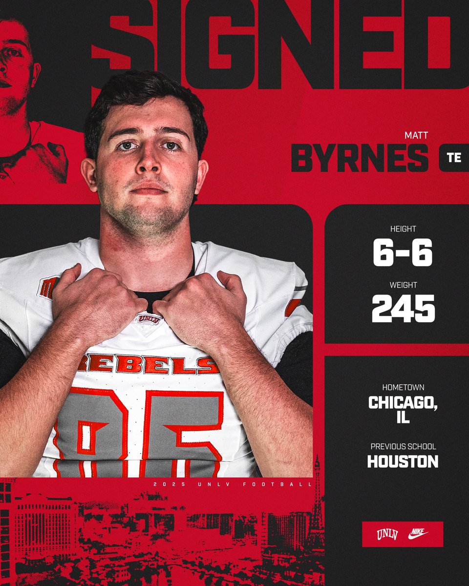 Another big catch 🏈

Welcome to Las Vegas, @Matt_Byrnes82🎰