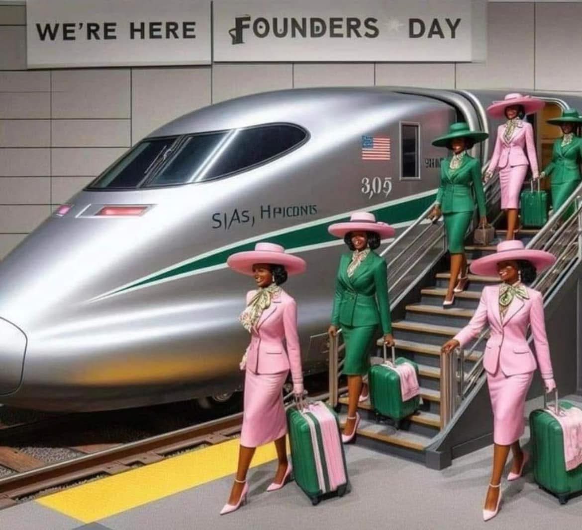 Happy Founders’ Day Sorors!!💞💚 #AKA #AKA1908