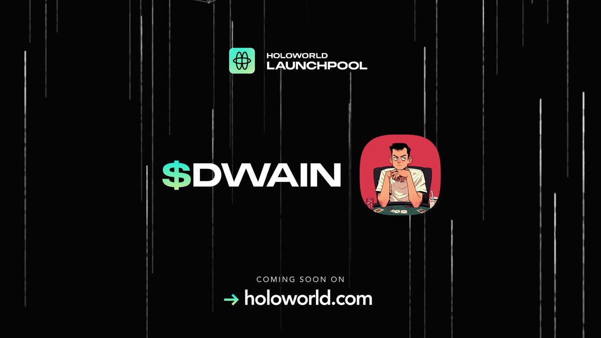 Dwain x Holoworld Launchpool. A portion of $DWAIN tokens is reserved  exclusively for $AVA stakers. Stay tuned for the exact details and time of  launch!