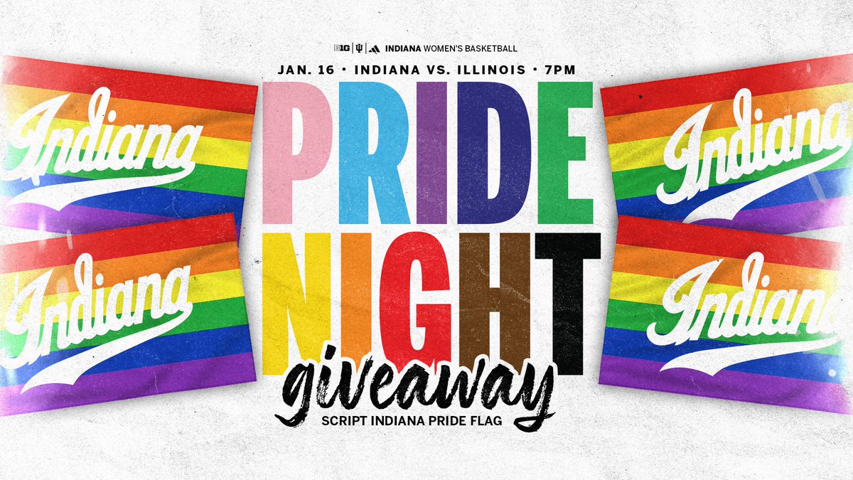 Our annual Pride Night is tomorrow (1/15)!

5️⃣0️⃣0️⃣ fans will receive an Indiana Pride Flag giveaway prior to the game.