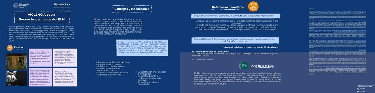 ODICPRO's tweet photo. 📷INFOGRAFÍA / Iniciamos el 2025 con nuevas noticias relevante de la seguridad en el país.
Han pasado dos semanas desde que empezó el año, y el ELN ha venido realizando múltiples acciones en contra de la seguridad y bienestar de los colombianos. Consulta:  https://t.co/QOlCkmGKON https://t.co/6SUlW4rk3u