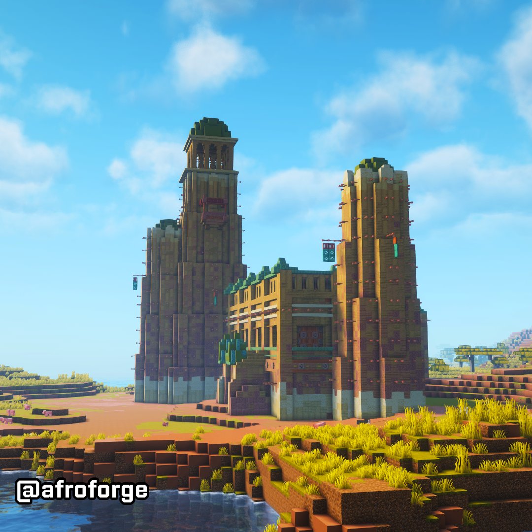 afroforge's tweet image. Minecraft - Mali architecture build 🏯✨ #Minecraft #Minecraftbuilds