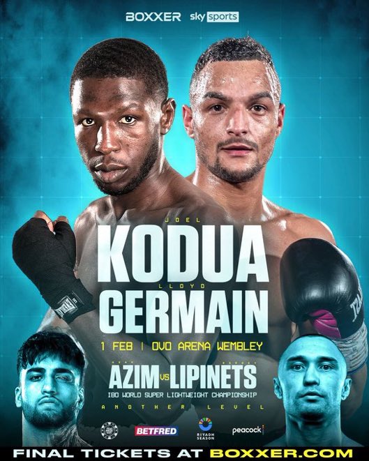 GERMAIN HEADS TO WEMBLEY 

Cardiff’s Lloyd Germain will be looking to return to winning ways as he takes on undefeated Joel Kouda (7-0) at the OVO Arena, Wembley on February 1st live on Sky Sports 

<a href="/leeselby126/">lee selby</a> | #BoxingNews