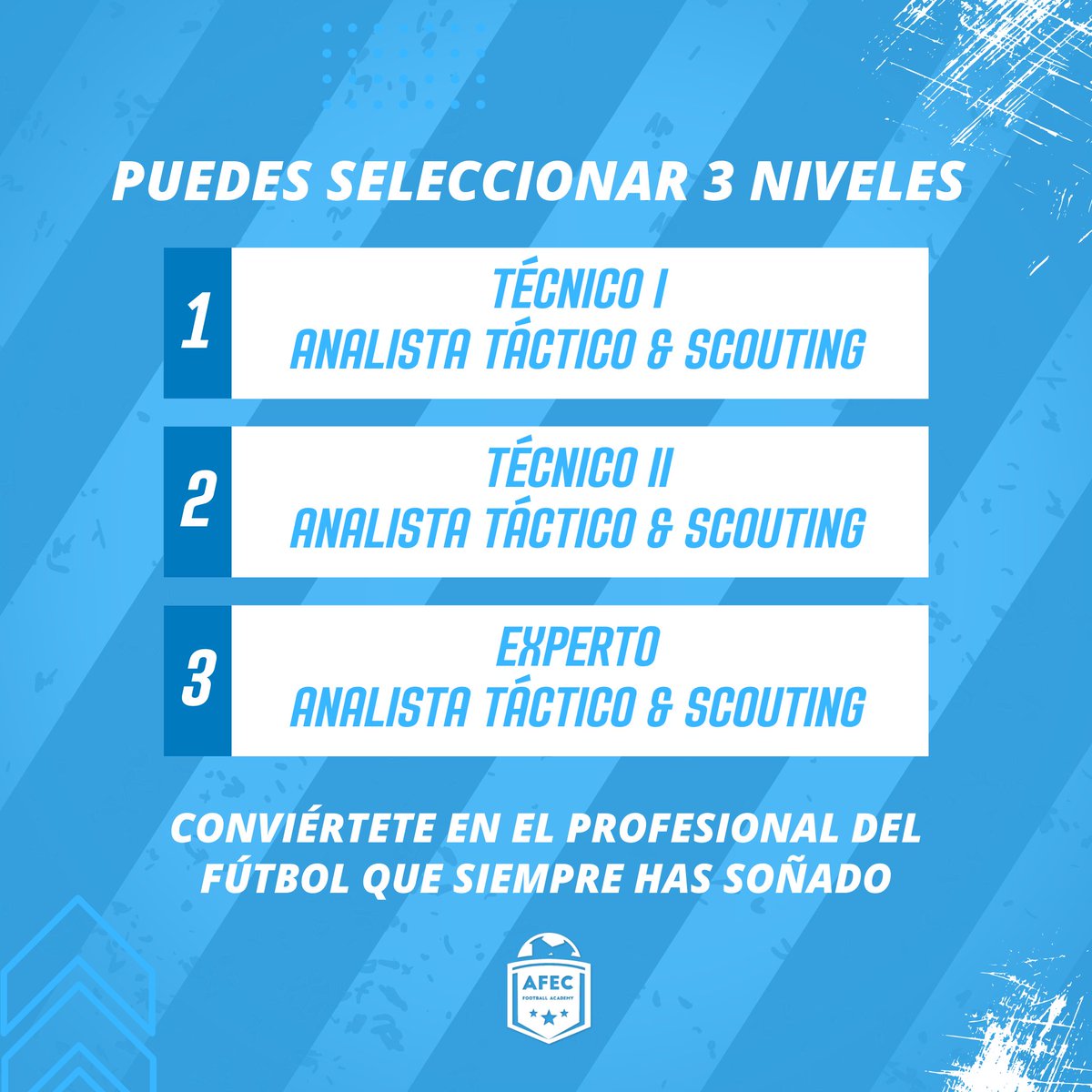 afecfa's tweet photo. Sí tienes habilidades de ANÁLISIS, lee esto ⤵️

🔍 ¿Te imaginas desglosando tácticas, analizando partidos y creando estrategias que marquen la diferencia en el campo?

🎓 El curso de Analista Táctico de AFEC es tu pase directo al mundo del fútbol.

https://t.co/NrQZhCNPqR https://t.co/UMM90ATm7f