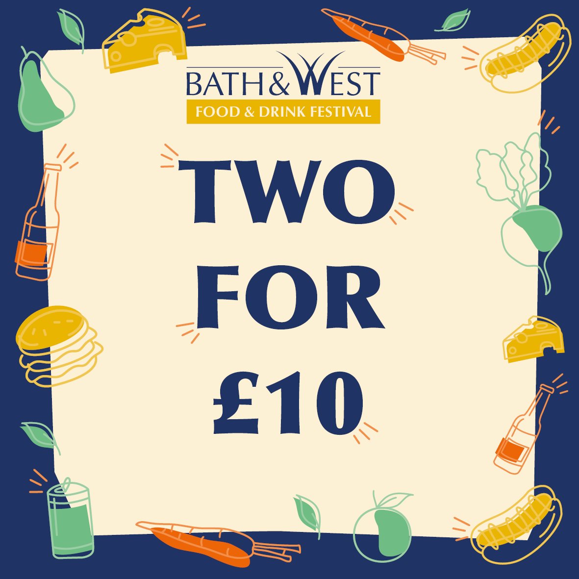 Did you know you can purchase two tickets for our Food &amp; Drink Festival for £10? 🧀🥂✨

Explore the wonderful world of cheese, taste delicious food from UK companies and enjoy a family day out 🍰🍻🧀

Book your tickets now and SAVE on the gate price ➡️ loom.ly/b81eYqM