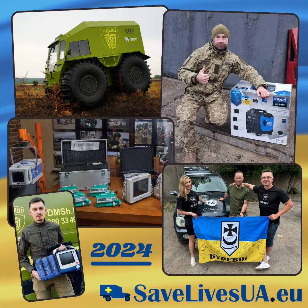 Od roku 2022 jsme díky Vám pomohli (nejen) tisícům raněných na frontě.
Mockrát děkujeme všem, kdo nás podporujete.
Za minulý rok naši dobrovolníci z 🇨🇿🇸🇰 NAFO dopravili na Ukrajinu pomoc v hodnotě 2.2M Kč.
Pomáhejte s námi prosím letos opět díky donio.cz/MEDEVAC ✌️!