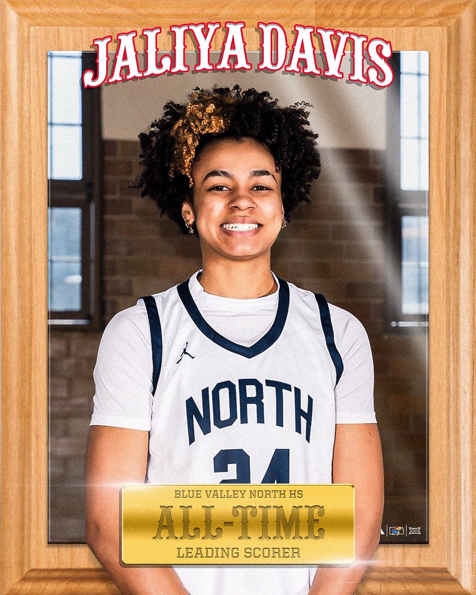 Kansas Women's Basketball (@kuwbball) on Twitter photo Another one! <a href="/Jaliya_Davis_/">Jaliya Davis</a> becomes the All-Time Leading Scorer for Blue Valley North 💯🫡 Another one! <a href="/Jaliya_Davis_/">Jaliya Davis</a> becomes the All-Time Leading Scorer for Blue Valley North 💯🫡