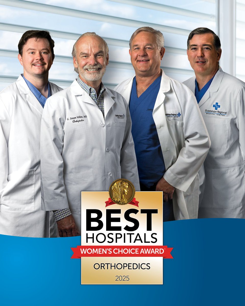 #GRMC has been recognized among the top 6% of 4,675 U.S. hospitals offering #orthopedics services! Find out more about our #WomensChoiceAward: bit.ly/41RO8ql