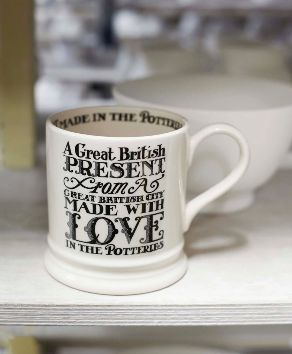 PaulWilliams207's tweet photo. #AllMadeHere in the spiritual home of British ceramics, recently designated a World Craft City. 

As @EmmaBridgewater has commented: Stoke-on-Trent is steeped in so much history with regard to the pottery industry and we think that is something worth writing on every single piece of ware we produce.