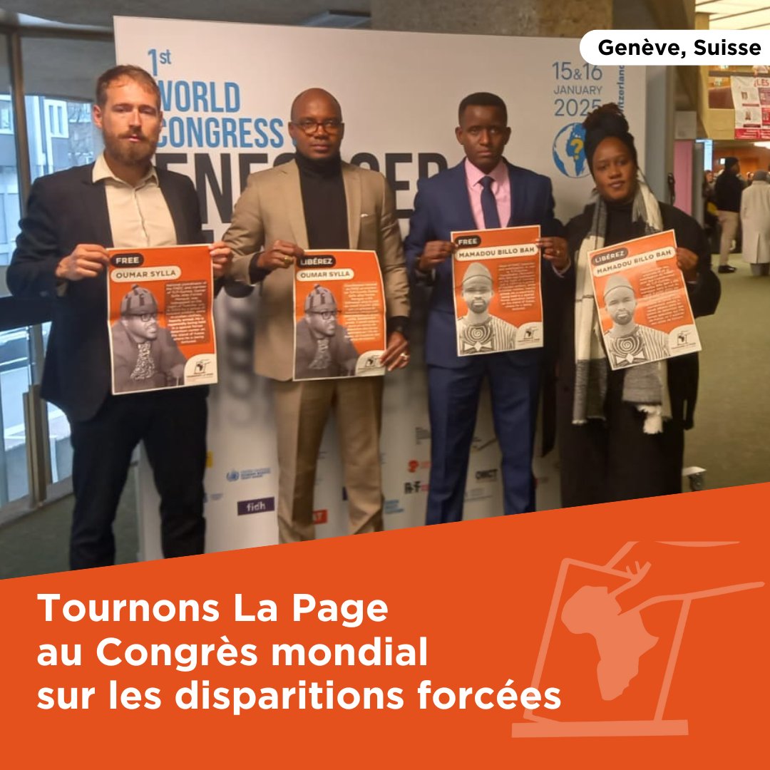 🔴<a href="/TLPBurundi/">TOURNONS LA PAGE BURUNDI</a> se joint à la voix des défenseurs des droits humains à #Genève contre les disparitions forcées.Solidarité avec les familles de Billo Bah et Oumar Sylla de <a href="/TlpGuinee/">Tournons La Page/Guinée</a> .
 📢 Agissons contre ces injustices!
#JusticePourBilloEtOumar 
#StopDisparitionsForcées