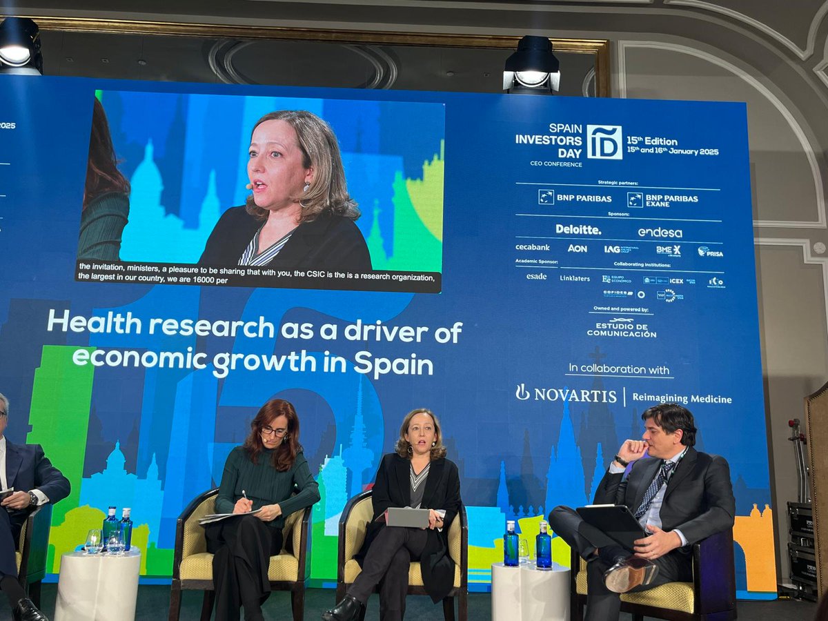 La presidenta del #CSIC destaca el papel de la investigación biosanitaria, el impulso a la transferencia y la colaboración con el sector privado en su intervención en el #SpainInvestorsDay