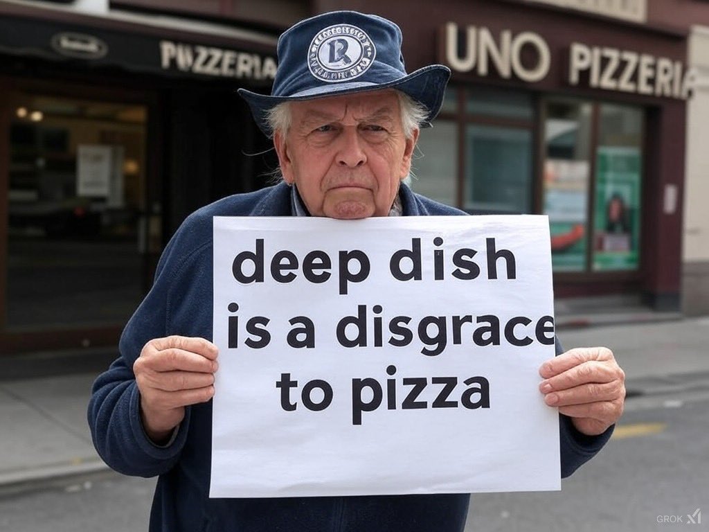 Gameday in Chicago! 

Come by Uno Pizzeria on route 2 and say hello, I’ll be protesting from now until tip-off. 

#Trust #Reload