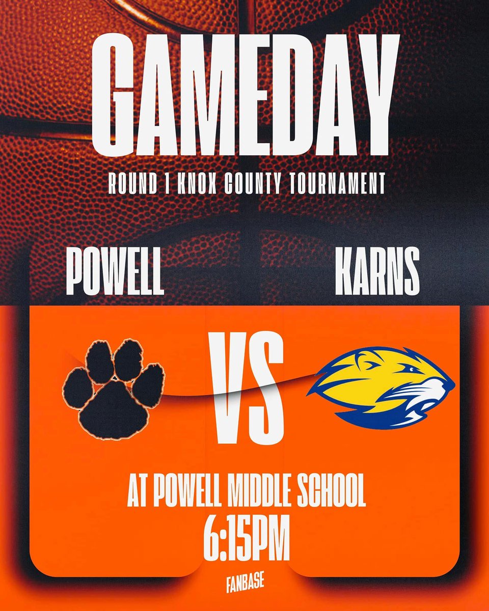It’s GAMEDAY for your Panthers as they take on the Karns Beavers in the first round of the Knox County Tournament at 6:15 at Powell. Come out and support these boys!! Go Panthers!!