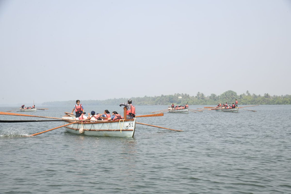 9kNaval's tweet photo. Day 4 of AIATC featured an inspiring visit to INA Ezhimala, where cadets explored naval excellence. The day continued with boat pulling and rigging sessions, fostering teamwork and maritime skills.

@9kNaval @HQ_DG_NCC @NCC_KER_LAK_DTE #AIATC #NCCIndia https://t.co/AaYV0xQYt2