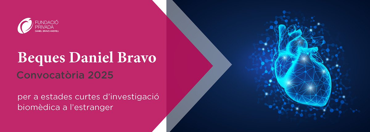 La Fundacio Privada Daniel Bravo Andreu obre la convocatòria 2025 de les beques per a estades curtes #investigació biomèdica a l'estranger. Tota la informació al web: fundaciodanielbravo.org/beques-daniel-…

#comunicació