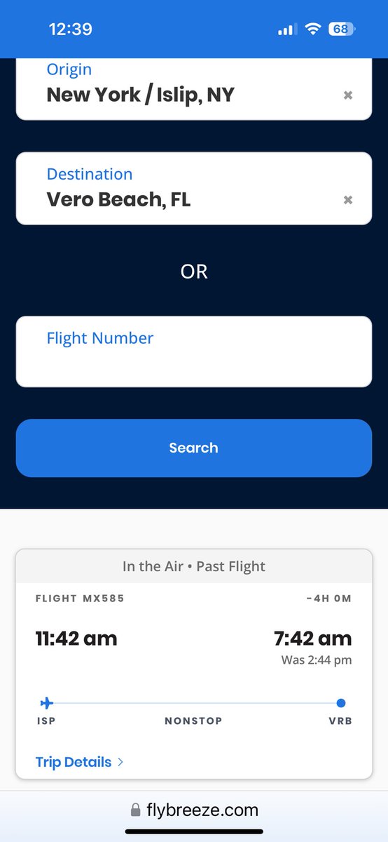 manjs14's tweet photo. ⁦@BreezeAirways⁩ tried to track this flight mx585 on your app. Somehow it’s arriving 4hrs earlier than it took off.can you please update it https://t.co/OpEG5y5z8G