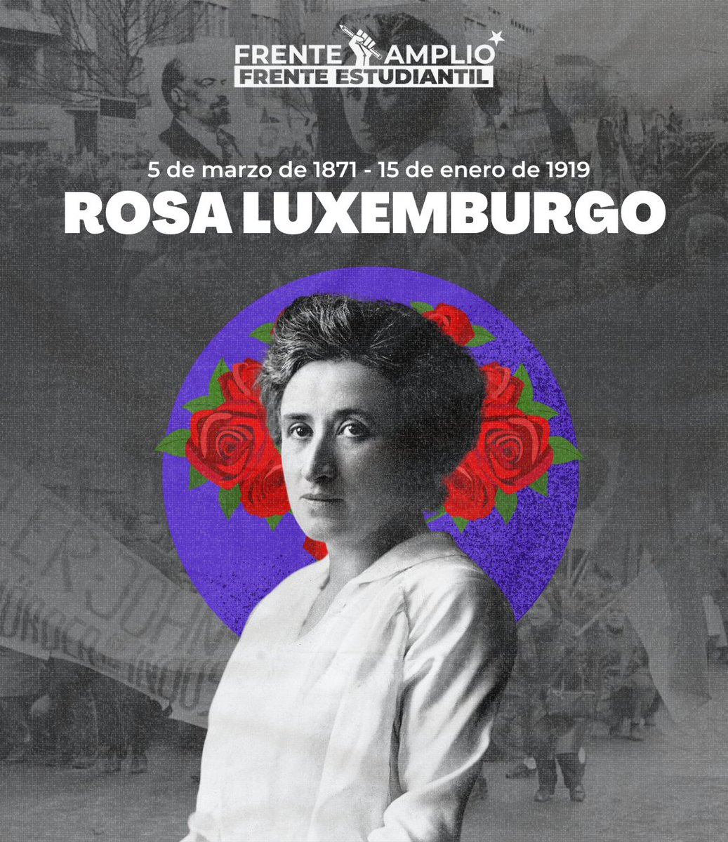 Hoy recordamos a Rosa Luxemburgo, una figura clave del socialismo y el pensamiento crítico. Luchó incansablemente por la igualdad, la democracia y la justicia social, inspirando a generaciones de activistas y estudiantes. Su legado sigue vivo, guiándonos hacia un futuro más justo
