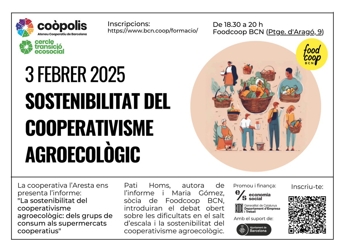 🍃 Cooperatives i agroecologia: eines clau per a un futur sostenible! 

Presentem l'informe Sostenibilitat del cooperativisme agroecològic. Dels grups de consum als supermercats cooperatius de l'<a href="/arestacoop/">L'Aresta Cooperativa</a> 

🔗 Inscripcions  bcn.coop/agenda/sosteni…