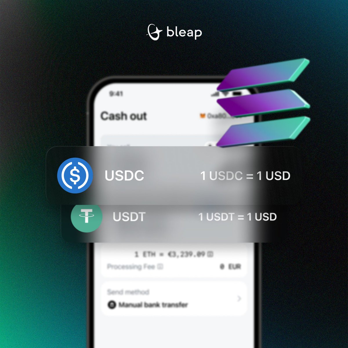 📣 New tokens: cash out USDC and USDT on Solana From your wallet to your  bank account in less than a minute. With no fees. Live for everyone ❤️  #domorewithyourcrypto #beyondmoney