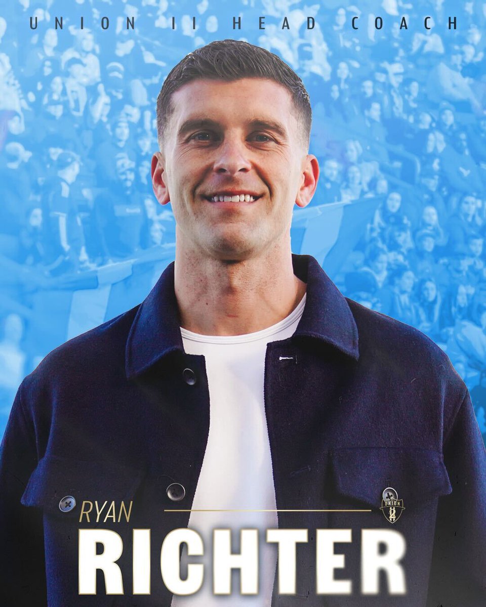PhilaUnionII's tweet photo. Climbing the coaching Pathway!

Officially welcoming our new Head Coach, Ryan Richter.

📝https://t.co/wlvwPnOoDP

#DOOP https://t.co/AV7QvUj5vo