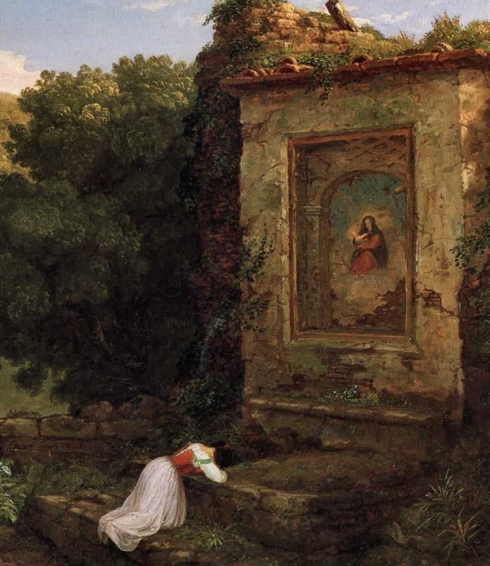 aDose_of_Art's tweet photo. Il Penseroso (Detail) by Thomas Cole, 1845. https://t.co/Txgxd8tTH3