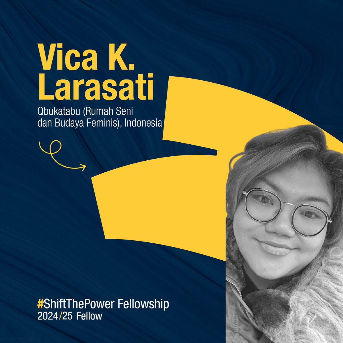 ShiftThePower_'s tweet image. Meet Vica K. Larasati: Vica is the Co-Founder of Qbukatabu in Indonesia & a leader in feminist-queer activism. 🌸🏳️🌈 Vica’s work bridges art & social justice, focusing on knowledge management to strengthen movements & communities. Looking forward to Vica's insights #ShiftThePower