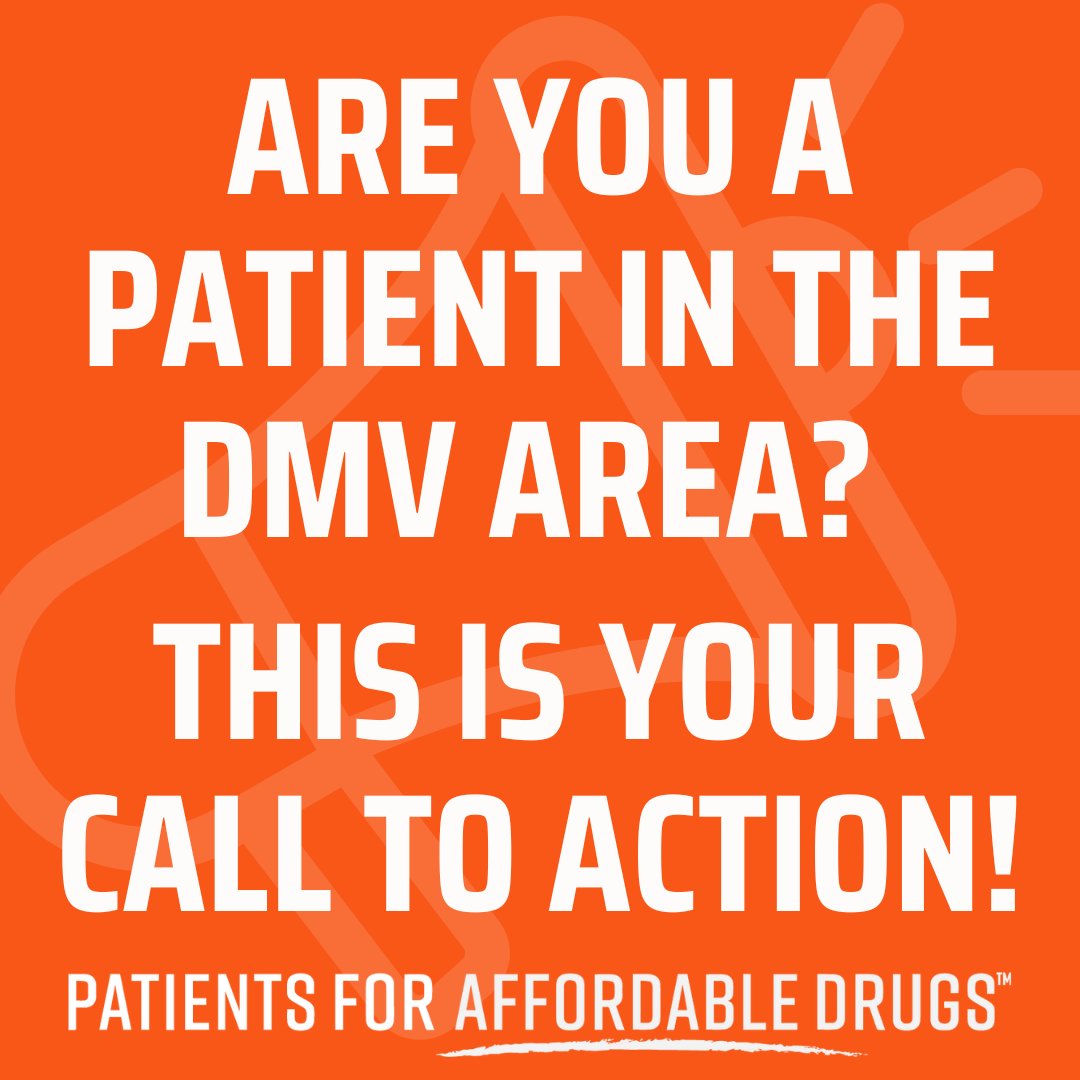 🚨 Are you a patient, ally, or community member in the DMV area? WE NEED YOU! For more information, visit: actionnetwork.org/events/join-us… and get involved!