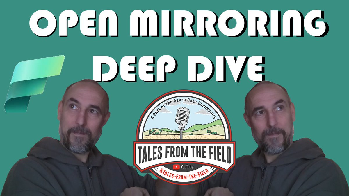 Tales From The Field (@talesftfield) on Twitter photo Our Latest MS Tech Bits is LIVE!! <a href="/MarkPM_MSFT/">Mark Pryce-Maher ( He | Him )</a> presents #MicrosoftFabric Open Mirroring Deep Dive!
Link: youtu.be/81M93gBYrlw
cc <a href="/SQLBalls/">Bradley Ball</a> <a href="/JoshLuedeman/">Josh Luedeman | @joshluedeman.bsky.social</a> <a href="/DBABullDog/">Daniel Taylor | DBABulldog@mas.to</a> <a href="/BradleySchacht/">Bradley Schacht</a> <a href="/neeraj_jhaveri/">Neeraj Jhaveri</a> <a href="/nodestreamio/">NODESTREAMIO | Andrés Padilla</a> <a href="/macardoso95/">Marco Cardoso</a> Our Latest MS Tech Bits is LIVE!! <a href="/MarkPM_MSFT/">Mark Pryce-Maher ( He | Him )</a> presents #MicrosoftFabric Open Mirroring Deep Dive!
Link: youtu.be/81M93gBYrlw
cc <a href="/SQLBalls/">Bradley Ball</a> <a href="/JoshLuedeman/">Josh Luedeman | @joshluedeman.bsky.social</a> <a href="/DBABullDog/">Daniel Taylor | DBABulldog@mas.to</a> <a href="/BradleySchacht/">Bradley Schacht</a> <a href="/neeraj_jhaveri/">Neeraj Jhaveri</a> <a href="/nodestreamio/">NODESTREAMIO | Andrés Padilla</a> <a href="/macardoso95/">Marco Cardoso</a>