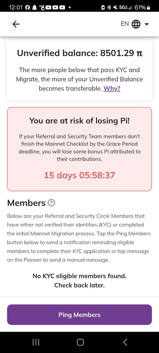 Totally scammed by <a href="/PiCoreTeam/">Pi Network</a> 
My "bonus" Pi will expire and get taken from me because my "team member" didn't KYC.  But he was NEVER eligible, so I get punished.