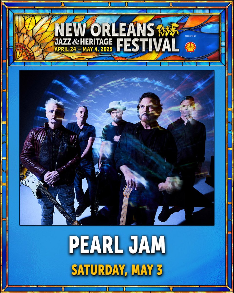 Pearl Jam (@pearljam) on Twitter photo It's been a while, NOLA! Excited to be back at <a href="/jazzfest/">New Orleans JazzFest</a> on Saturday, May 3rd. For more info and tickets, head to nojazzfest.com It's been a while, NOLA! Excited to be back at <a href="/jazzfest/">New Orleans JazzFest</a> on Saturday, May 3rd. For more info and tickets, head to nojazzfest.com
