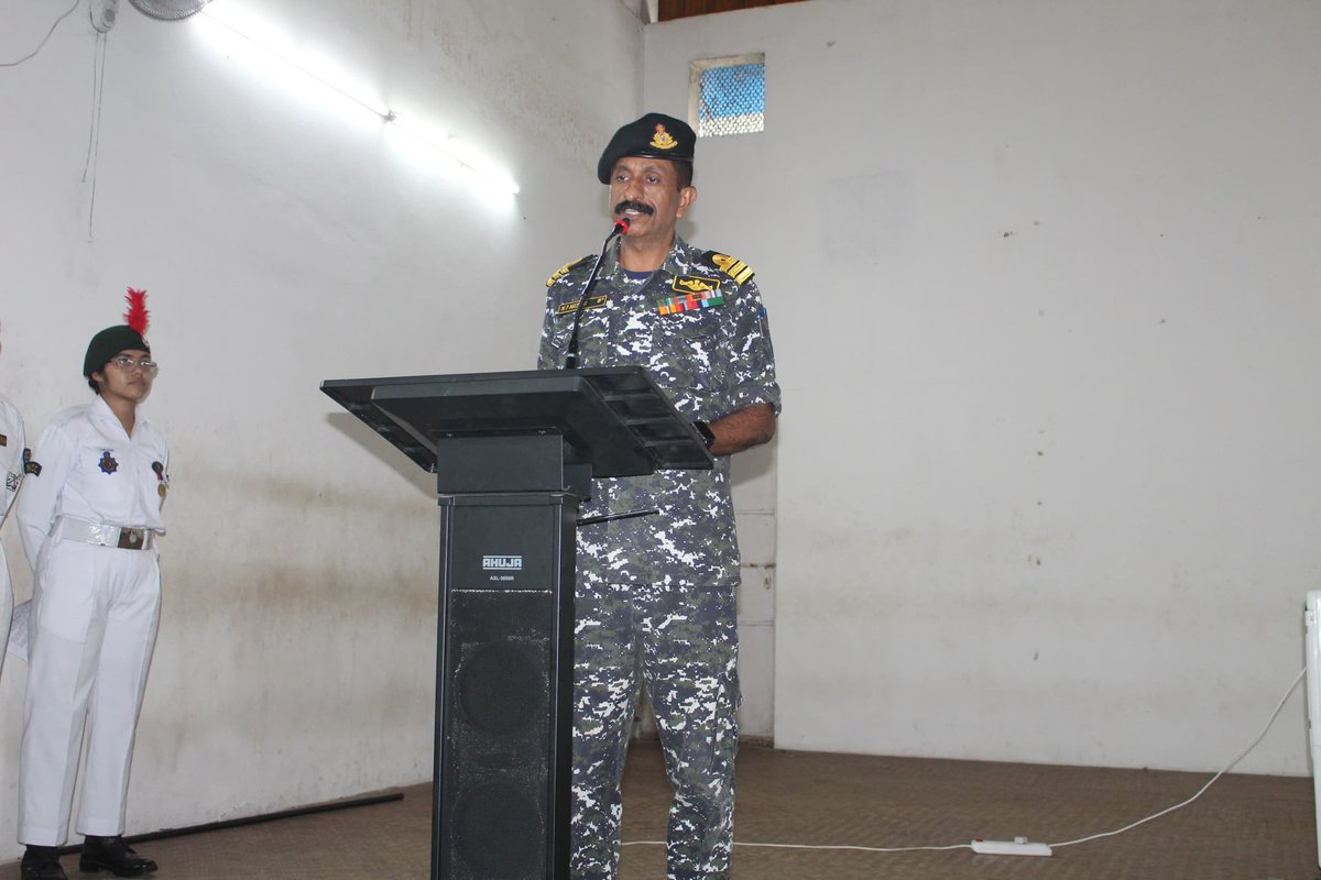 9kNaval's tweet photo. Day 8 of AIATC began with an energizing PT session, followed by a spirited drill competition. Cadets also visited a ship, gaining firsthand naval insights, and ended the day with captivating cultural performances.

@9kNaval @HQ_DG_NCC @NCC_KER_LAK_DTE #AIATC #NCCIndia https://t.co/6Yie4qd3cs
