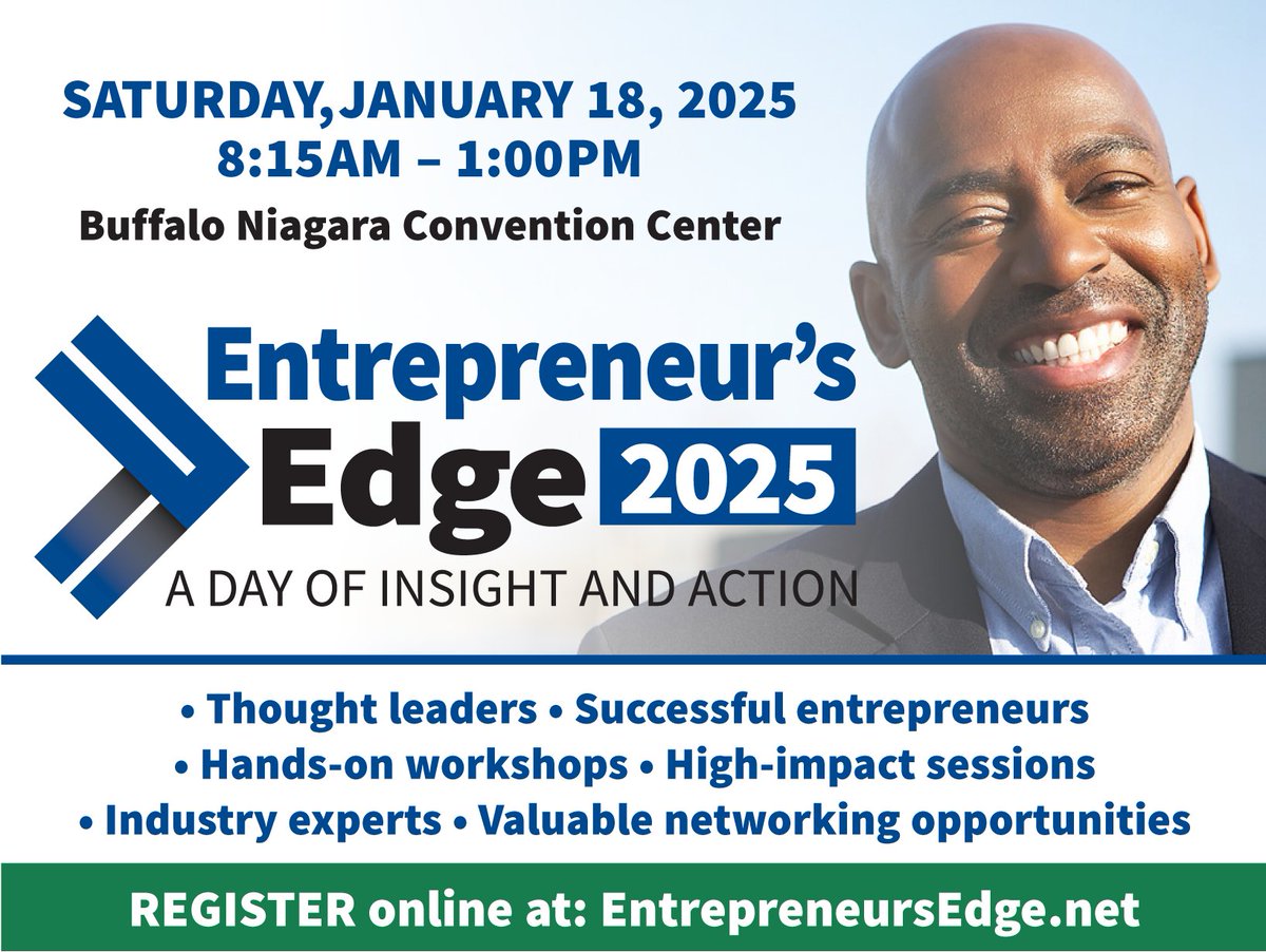 3 days away!  <a href="/SCORE_Buffalo/">SCORE Buffalo</a> and <a href="/SBA_Buffalo/">SBA Buffalo District Office</a> can't wait for the big day!  Entrepreneur's Edge: A Day of Insight and Action!  Ron Saharyan from Profit First highlights the program with his mission to: "Eradicate Entrepreneurial Poverty"!

Register today: EntrerpeneursEdge.net