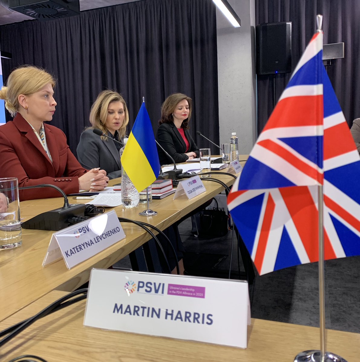 MartinHarrisOBE's tweet photo. Ukraine will chair the global #PSVI Alliance in 2025. It has shown the world how with courage, compassion and a determination for justice it is challenging Russia’s use of sexual violence as a weapon of war. I was proud to join @StefanishynaO and @ZelenskaUA at the launch. https://t.co/VfqHna8Fis