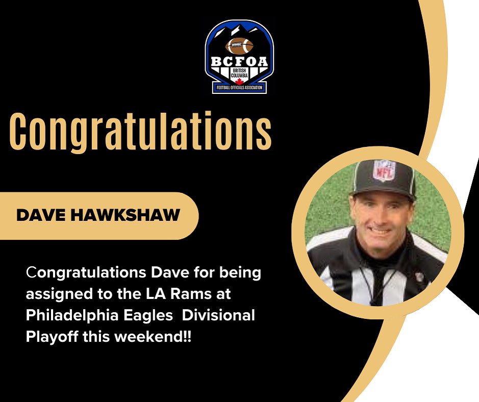 BCFOA's tweet photo. Congratulations Dave! 🏈 @CFOAref https://t.co/1SSb7Tke1j