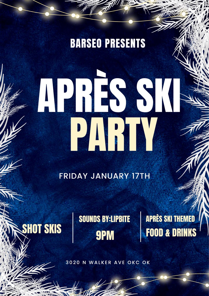 Join us January 17th- January 26th for our Après Ski Pop Up! We’ll have themed cocktails, food, shot skis, and more! 
This Friday January 17th join us for our Après Ski party with sounds by @lipbitebeats starting at 9pm!