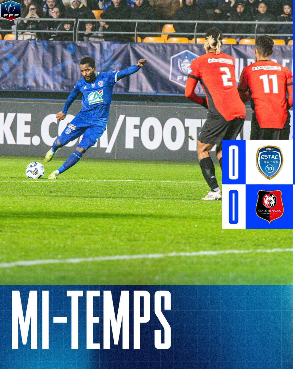 estac_officiel's tweet photo. ⌚️45+1': 𝐌𝐢-𝐭𝐞𝐦𝐩𝐬 ⏸️

Une première période équilibrée dans laquelle l'ESTAC aurait même pu prendre l'avantage. Il faut garder cette énergie pour le second acte 💪

#ESTACSRFC 0️⃣-0️⃣ https://t.co/XMMWDO5KV8