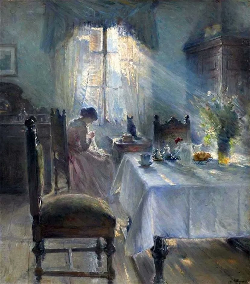 IsabelVasques7's tweet photo. 🎨Bertha Wegmann (1846-1926)
"Woman Sewing" 1891 https://t.co/wdnFUJbsjE
