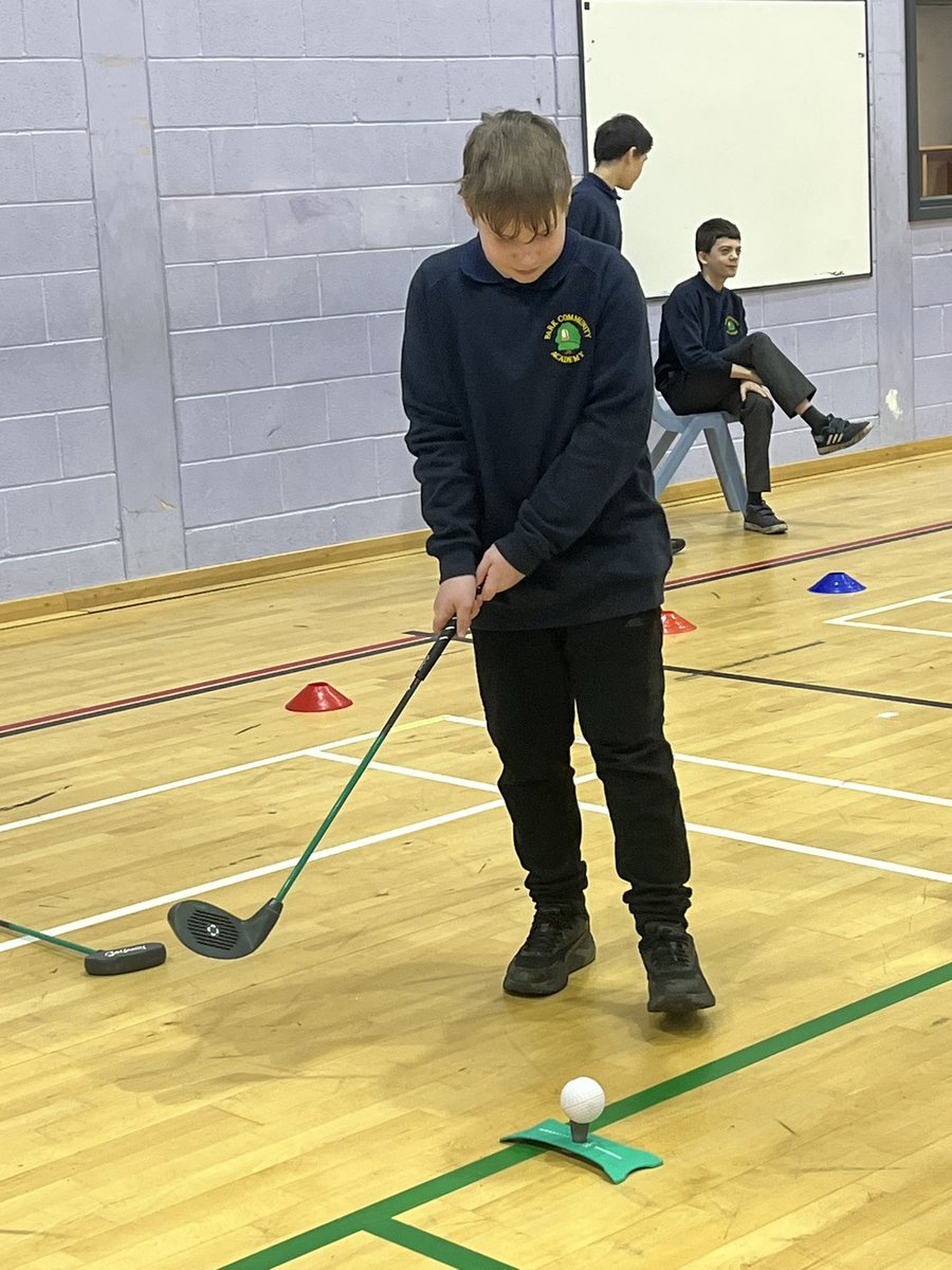 PCABlackpool's tweet photo. Some of our KS3 pupils enjoyed a fantastic PE lesson at St Mary’s today, which was delivered by their ‘Young Leaders.’ They learnt all about how to play golf and tried lots of different activities to help master these new skills ⛳️🏌️ @SMCA_PE @SeaViewTrust https://t.co/46iJDgLHYC