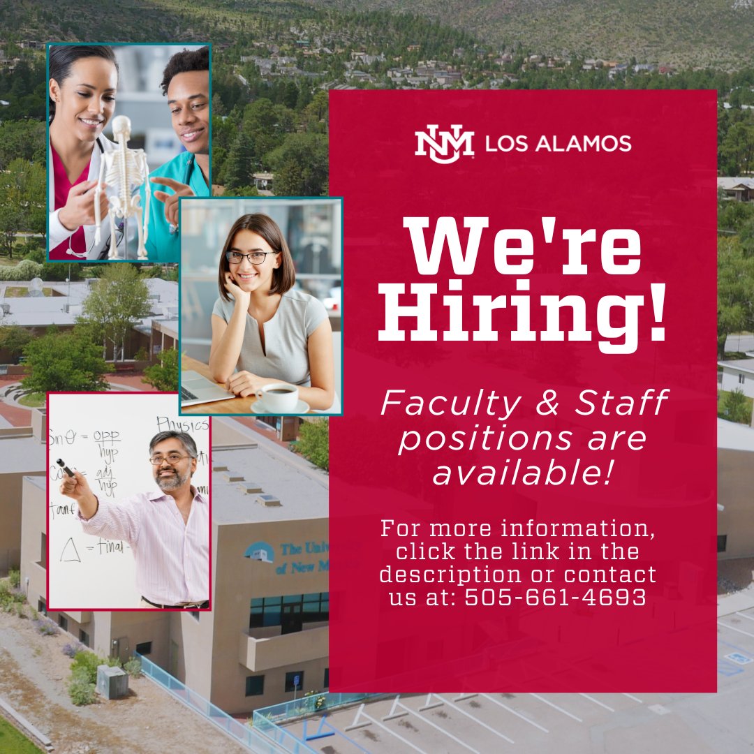 Join our team! Open positions include Facilities, Administration, and Faculty. See them all here: tinyurl.com/34b2bz3k