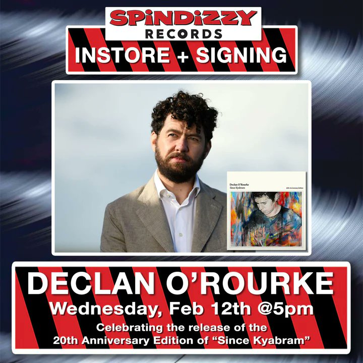 Spindizzyrecords (@spindizzyrecord) on Twitter photo spindizzyrecords.com/products/decla…
To celebrate the 20th anniversary release of his debut album ‘Since Kyabram’ Declan will be performing instore at Spindizzy Records on FEB 12th @ 5pm. Book your ticket now. <a href="/declanorourke/">Declan O'Rourke</a> spindizzyrecords.com/products/decla…
To celebrate the 20th anniversary release of his debut album ‘Since Kyabram’ Declan will be performing instore at Spindizzy Records on FEB 12th @ 5pm. Book your ticket now. <a href="/declanorourke/">Declan O'Rourke</a>
