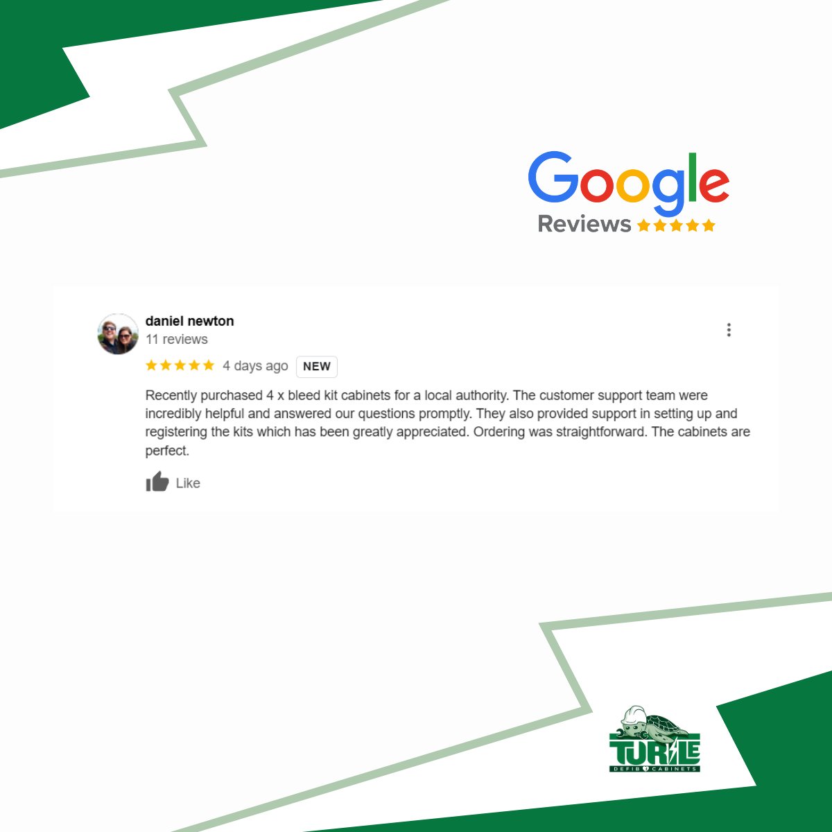 TurtleMedical's tweet photo. Purchased a Turtle
#defibcabinet
#bleedcontrolcabinet or
@TheDanielBaird1 #bleedcontrolkit
❓
Could you please leave a short review on Google Reviews? 👉 https://t.co/99AMqJbG6u
🙏 Thank you in advance & to everyone who’s rated us so far
⭐⭐⭐⭐⭐
We’re proud to have 5 stars! https://t.co/1emPVYqI1H