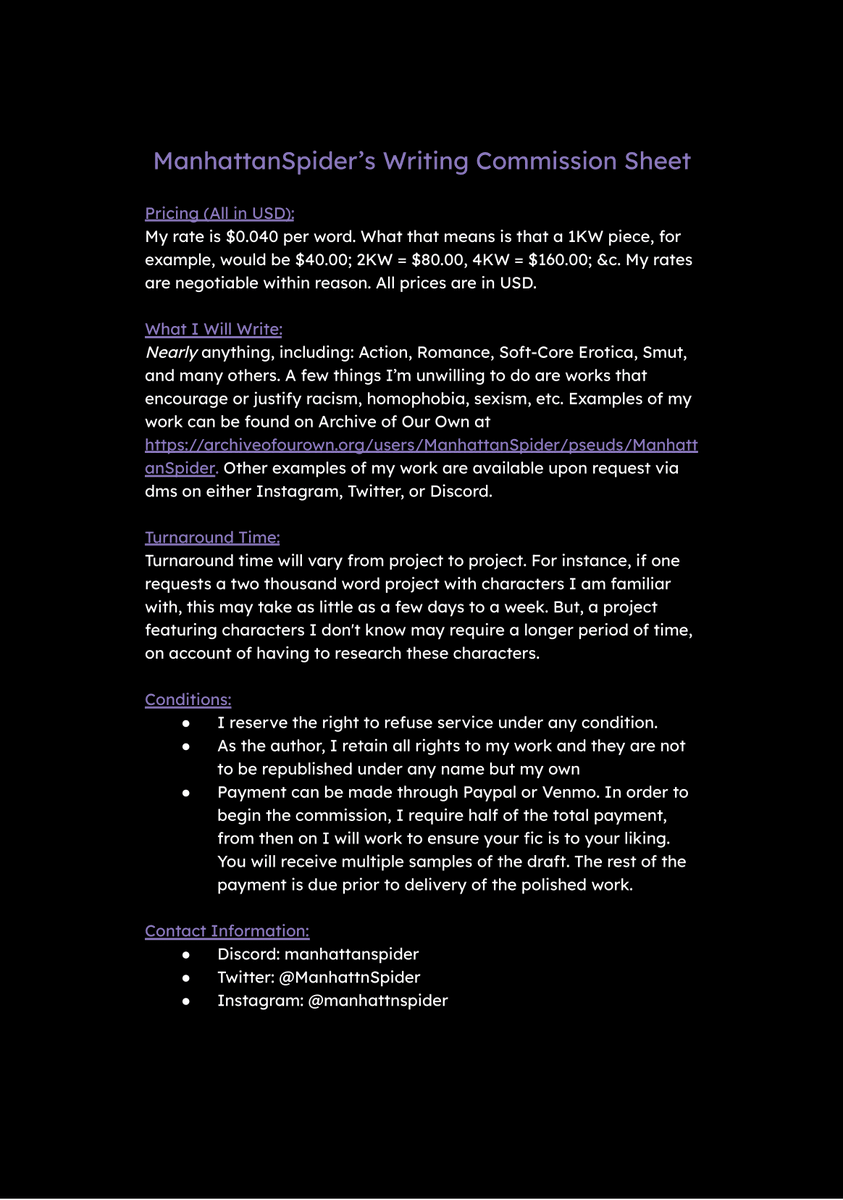 Manhattan Spider 🏳️🌈🏳️⚧️🍉🟢 Comms Open (5/5) tweet media