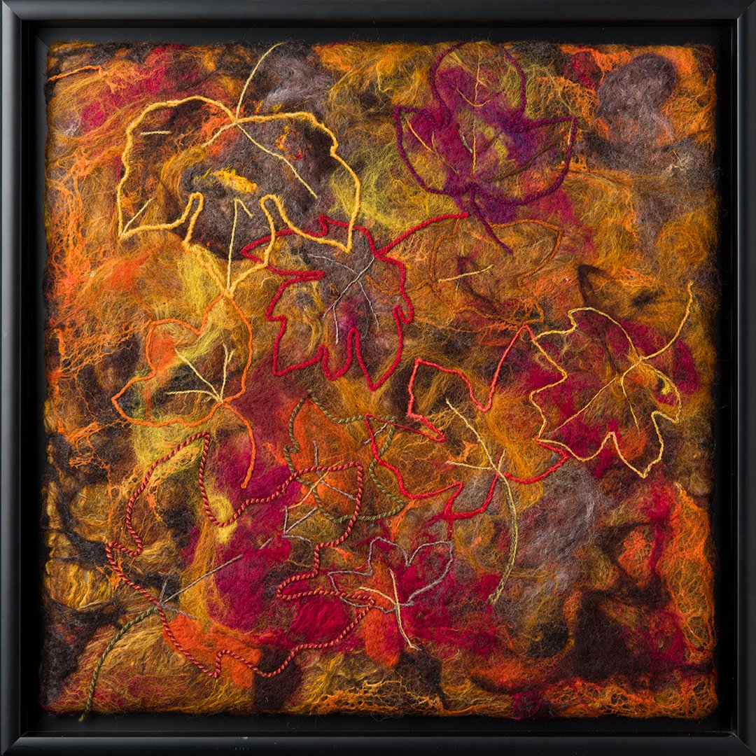 GreenAcreBahai's tweet photo. “Ye are the Leaves of One Branch” by Ann R. Clavin, Fiber: felted wool, 22 x 22 inches
https://t.co/pluH4i6H2h
#LeavesofOneBranch #AnnClavin #OneSharedEarth #InHarmonywithLife #ArtShow #GreenAcre #Bahai #CenterofLearning https://t.co/5xLkHPCyrX